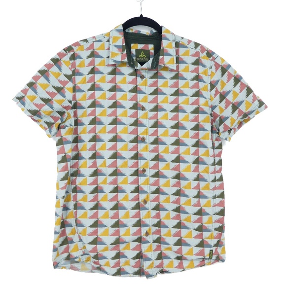Prana Other - Prana Geometric Pattern Button Front Shirt